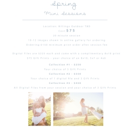 Spring Minis – The perfect Mothers Day gift! – Family Photographer – Billings, MT